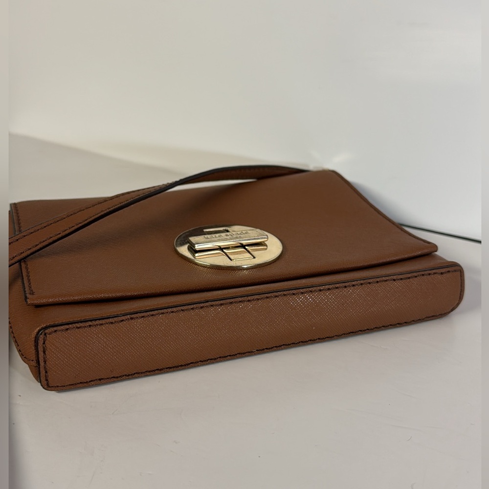 KATE SPADE NEWBURY LANE CROSSBODY SAFFIANO LEATHER BROWN COLOR - Picture 5 of 11